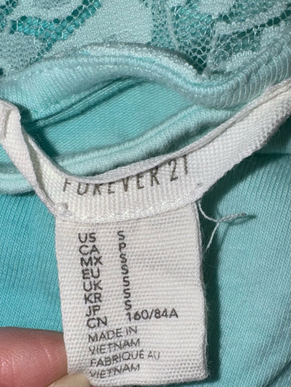 Forever 21 Ombre Crop Top with Sheer Lace Back - Picture 10 of 10